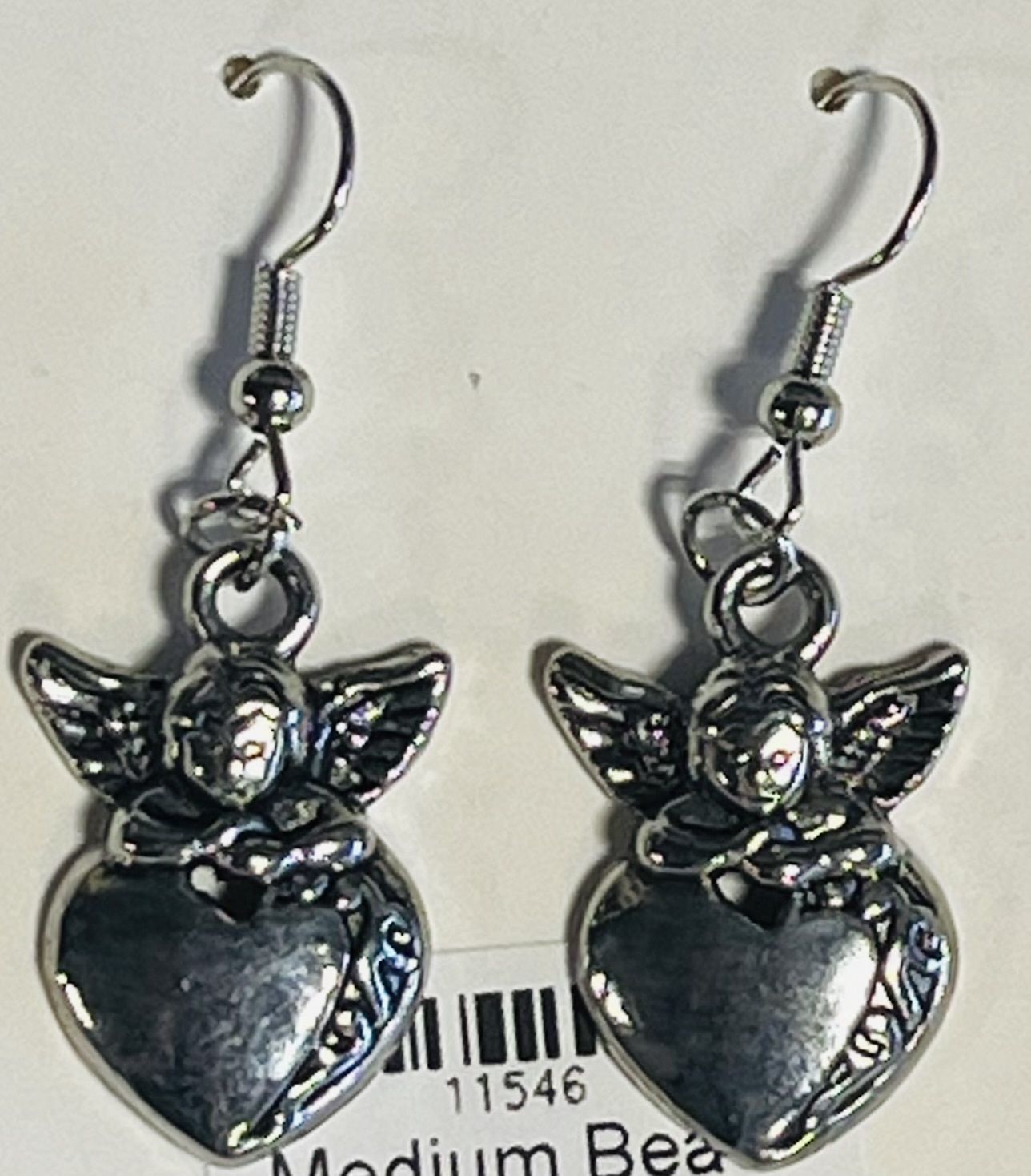 Medium Bead Earrings, design: Angels &amp; Hearts