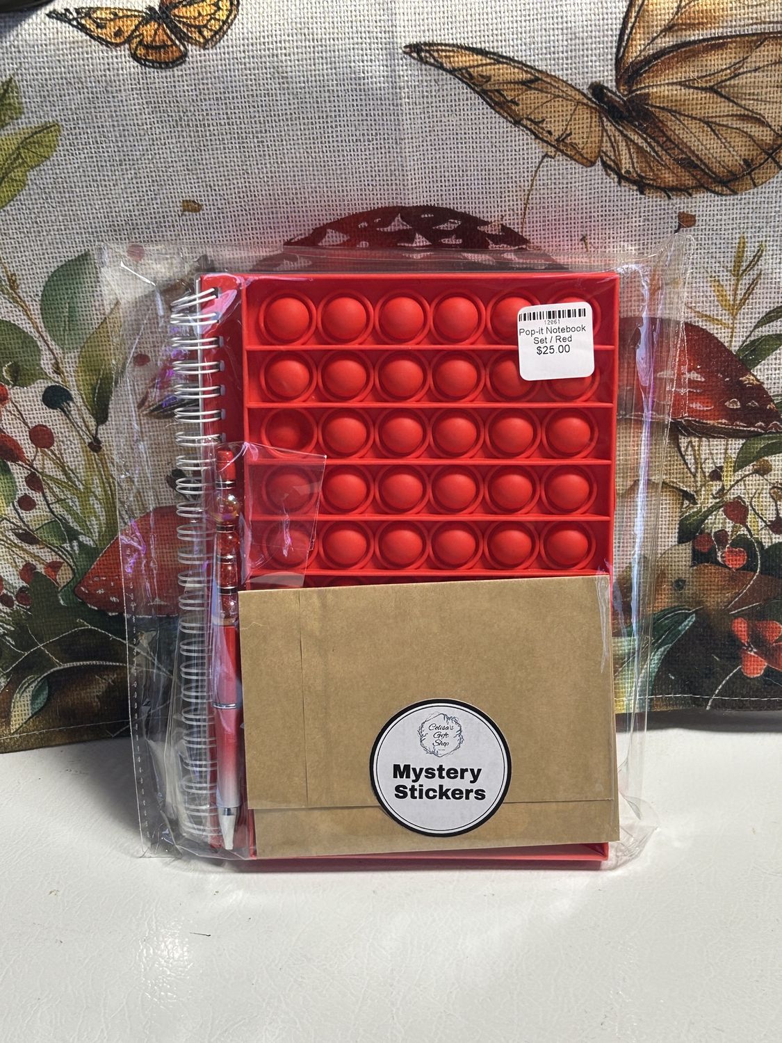 Pop-it Notebook Set, Colour: Red