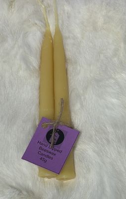Pair of Hand dipped  BeeswaxTapers