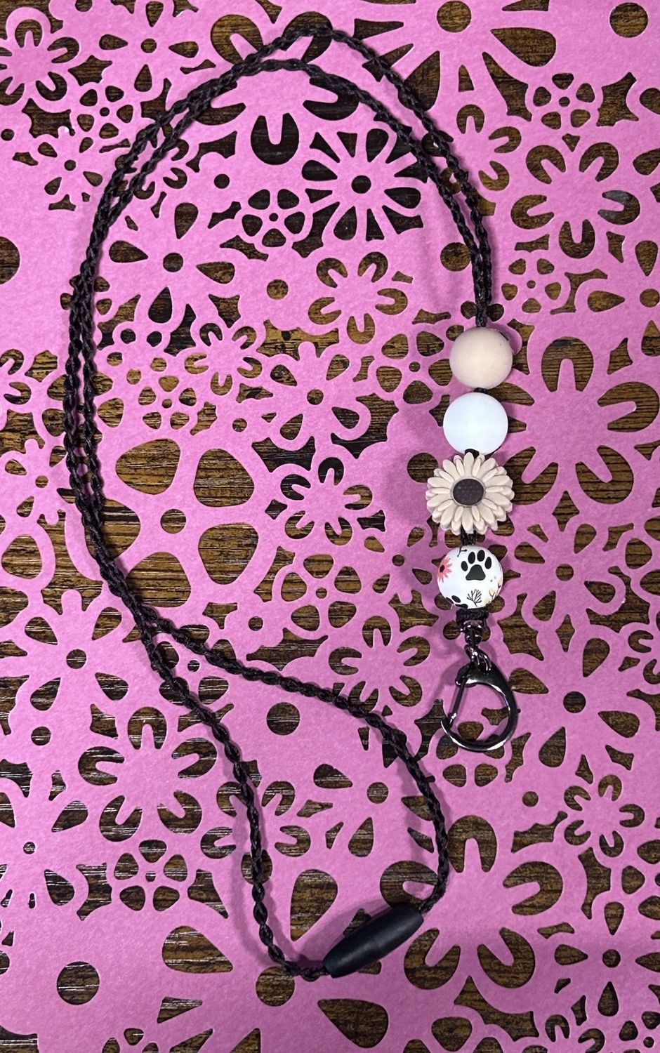 Silicone Bead Lanyard, design: 001