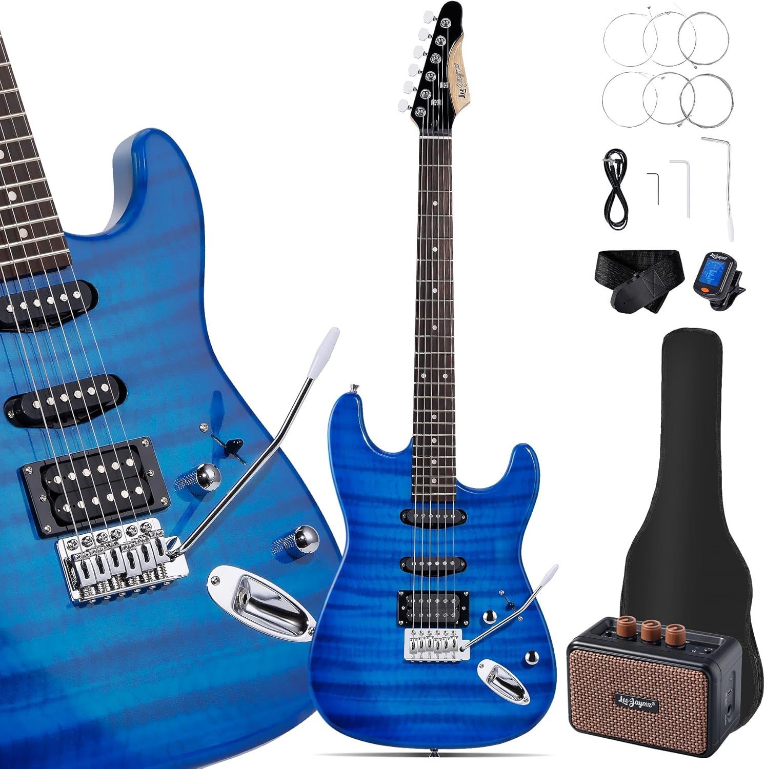 Electric Guitar Starter Kit - Blue Flame 5W