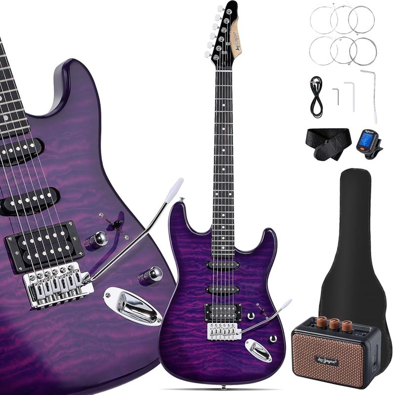Electric Guitar Starter Kit - Violet Ocean