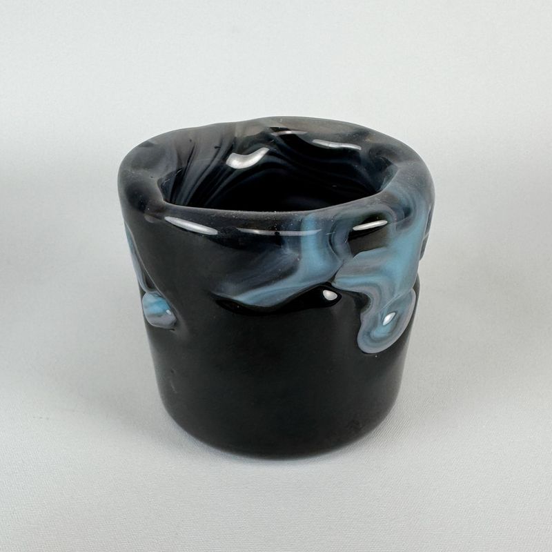 Plum and Blue Color Drip Cup