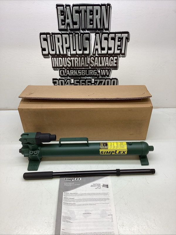 Simplex 2 Stage 200/10K PSI 45 Cu. In. Steel Hand Pump P42 NIB Simplex 2 Stage 200/10K PSI 45 Cu. In. Steel Hand Pump P42 NIB