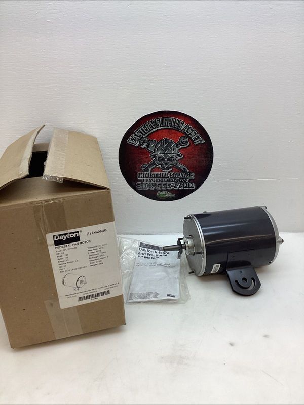 Dayton 6K406BG 1/4 HP 115 VAC Pedestal Fan Motor 1725 RPM NIB Dayton 6K406BG 1/4 HP 115 VAC Pedestal Fan Motor 1725 RPM NIB