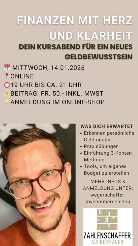 Online-Workshop: Finanzen mit Herz &amp; Klarheit - 14.01.2026