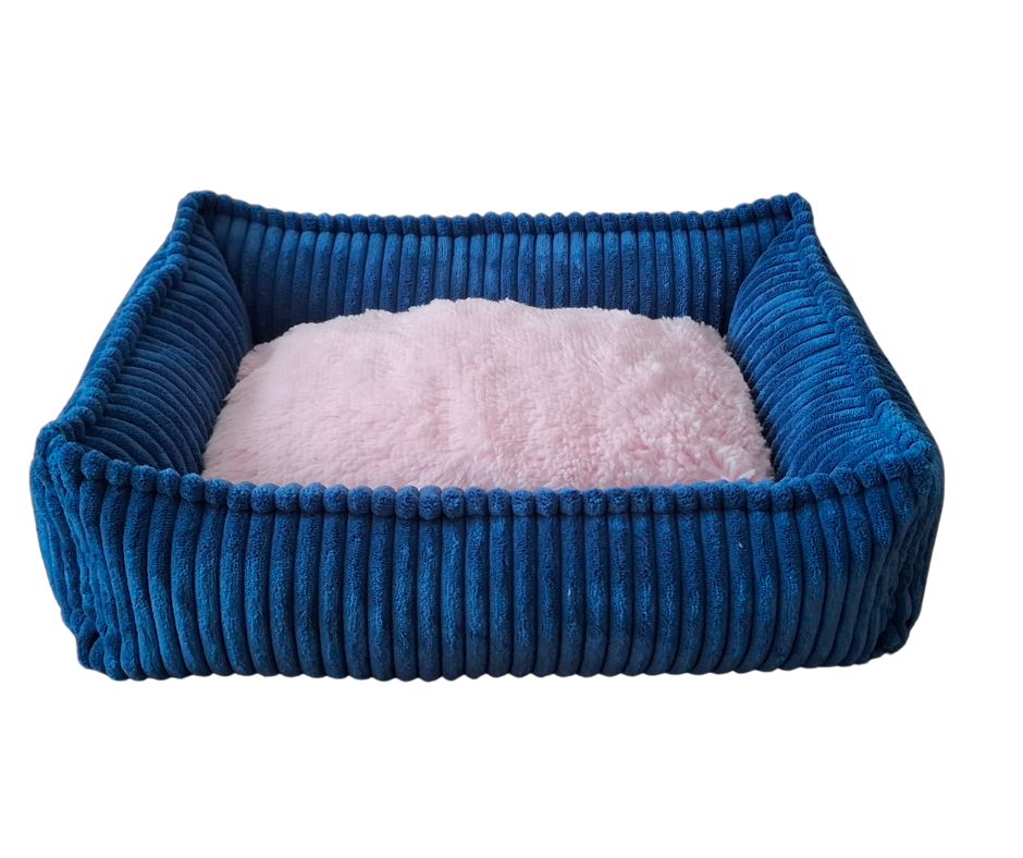 Legowisko dla Psa Miniaturki XS Miękkie Wyjmowana Poduszka 45x32cm Niebieski