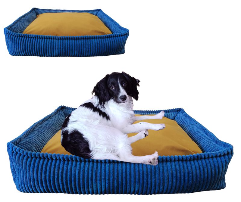 Legowisko, kanapa dla Psa/Kota z wyjmowaną poduszką - Sereno M Niebieski