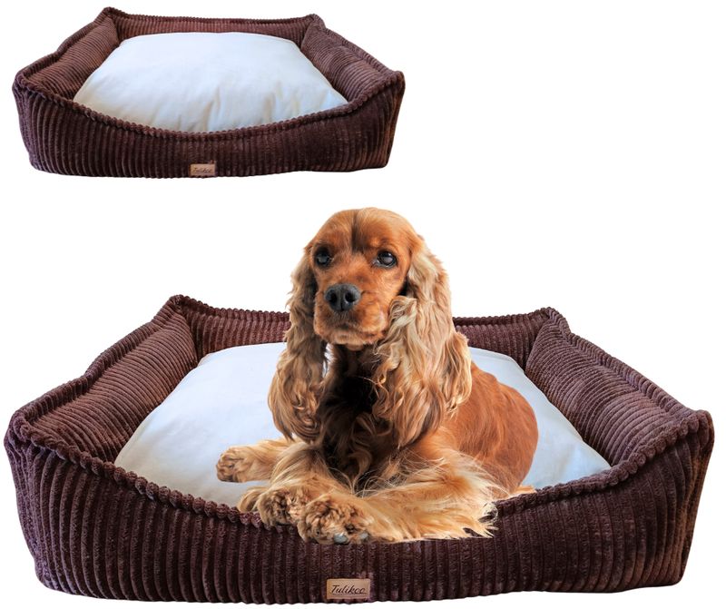 Legowisko, kanapa dla Psa/Kota z wyjmowaną poduszką - Evan M Brąz