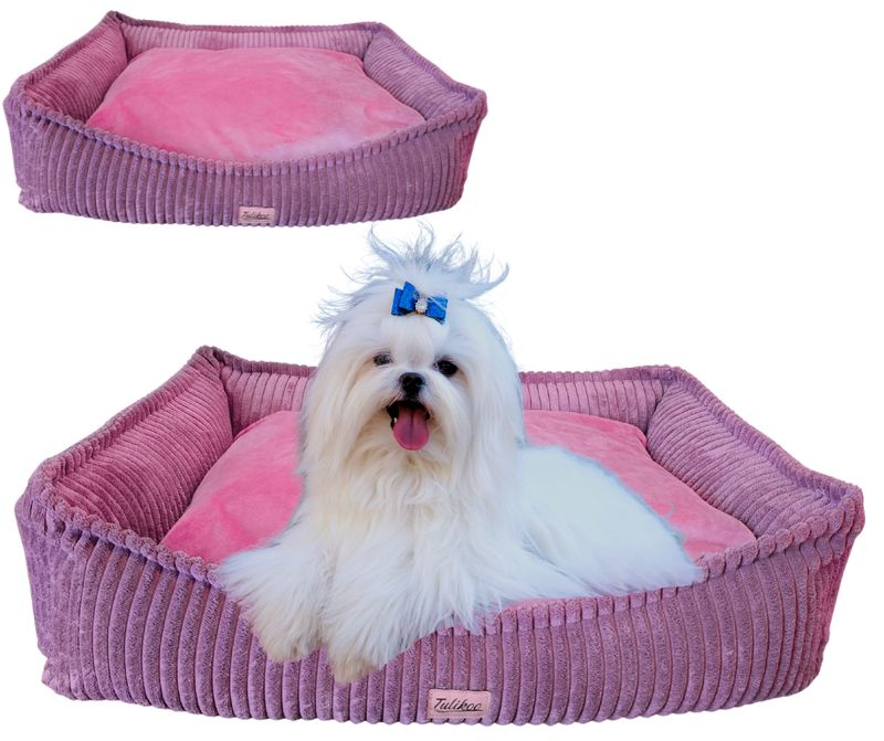 Legowisko, kanapa dla Psa/Kota z wyjmowaną poduszką - Evan S Brudny róż