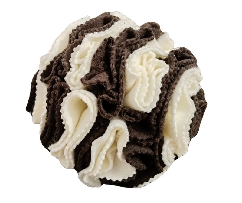 Kula węchowa zabawka węchowa dla psa 15 cm Brąz/Ecru