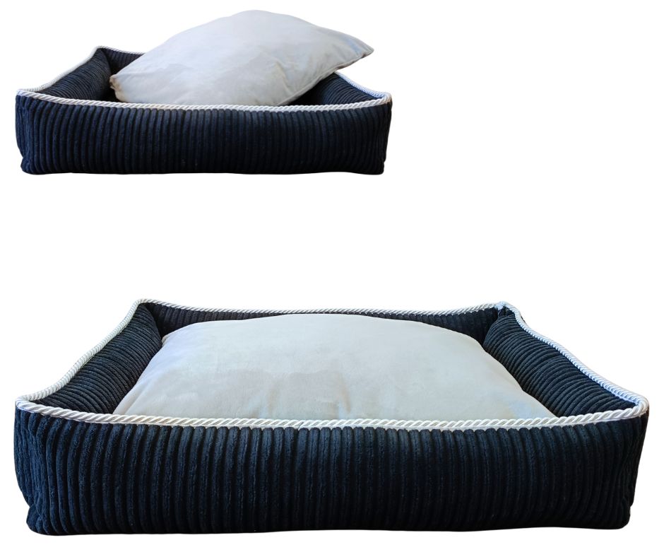 Legowisko Kanapa dla Psa L Miękkie z wyjmowaną poduszką 70x52 cm Czarny