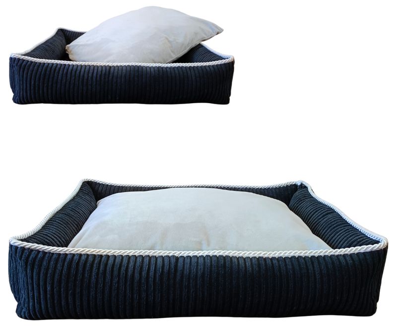 Legowisko Kanapa dla Psa L Miękkie z wyjmowaną poduszką 70x52 cm Czarny