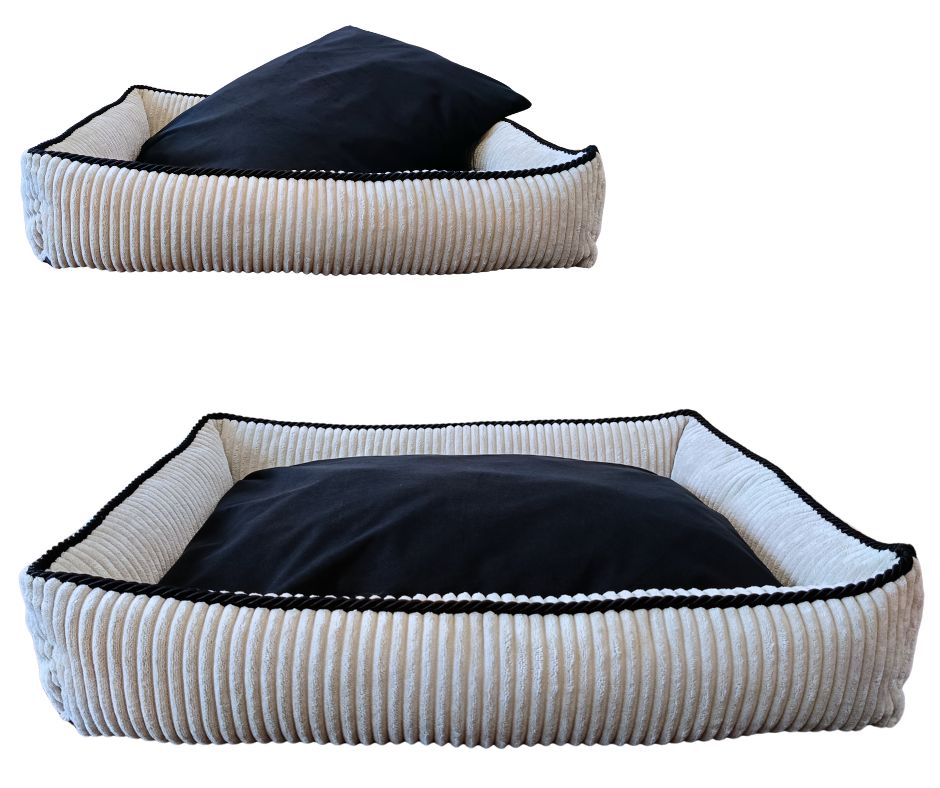 Legowisko Kanapa dla Psa L Miękkie z wyjmowaną poduszką 70x52cm Jasno Szary