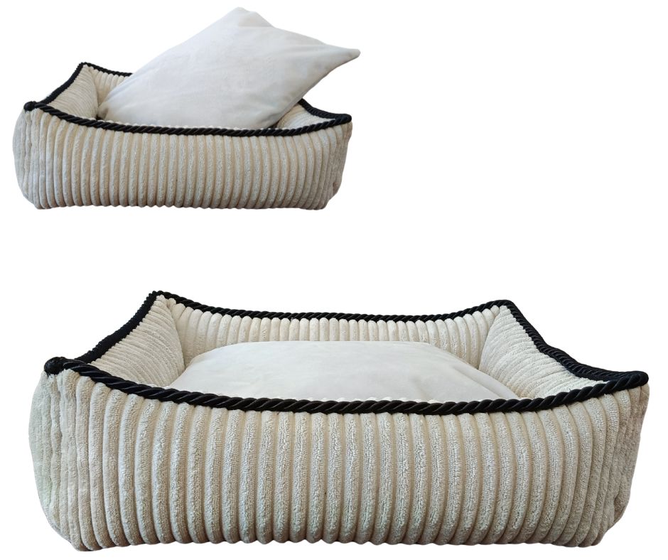 Legowisko dla Psa Miniaturki XS Wyjmowana Poduszka 45x32cm Jasno Szary