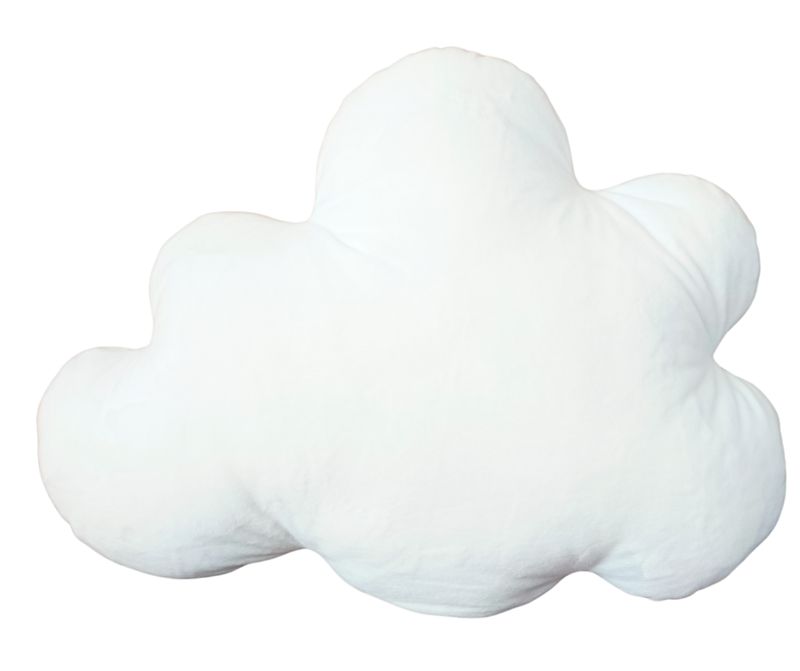 Poduszka dekoracyjna Chmurka Plusz - Śmietankowa Biel