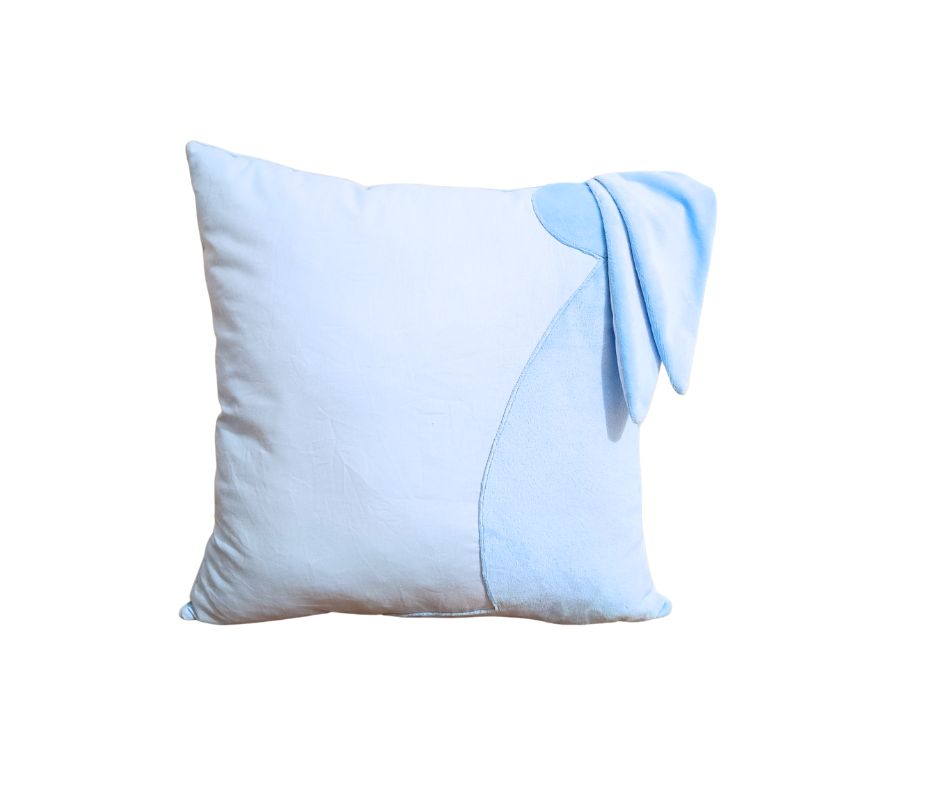 Poduszka dekoracyjna Jasiek Królik Lulu Błękitny 40x40 bawełna plusz