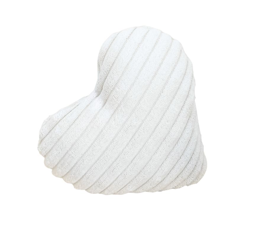 Zabawka z piszczałką dla psa Serce Ecru/Beż