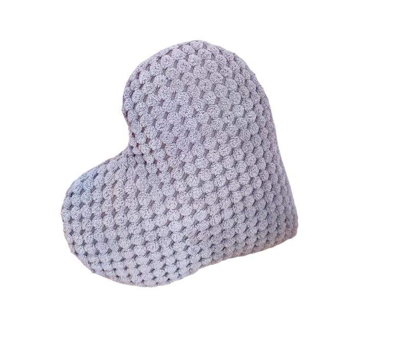 Zabawka z piszczałką dla psa Serce Jasno Szary