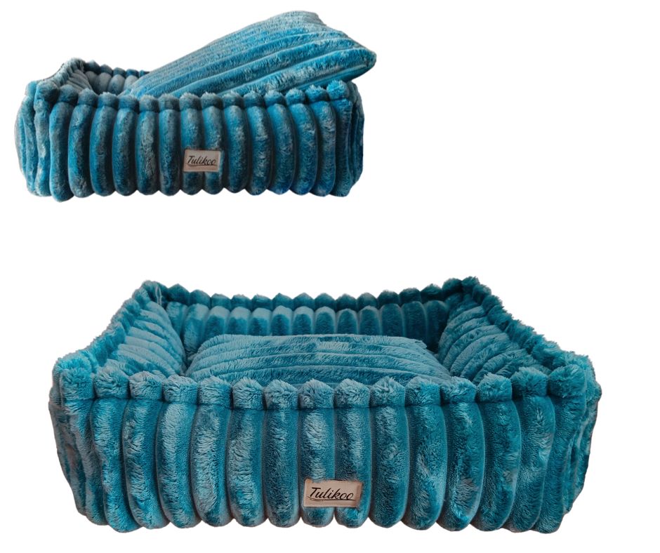 Legowisko Kanapa dla Psa Miniaturki XS Miękkie PREMIUM 45x32cm Lazurowy