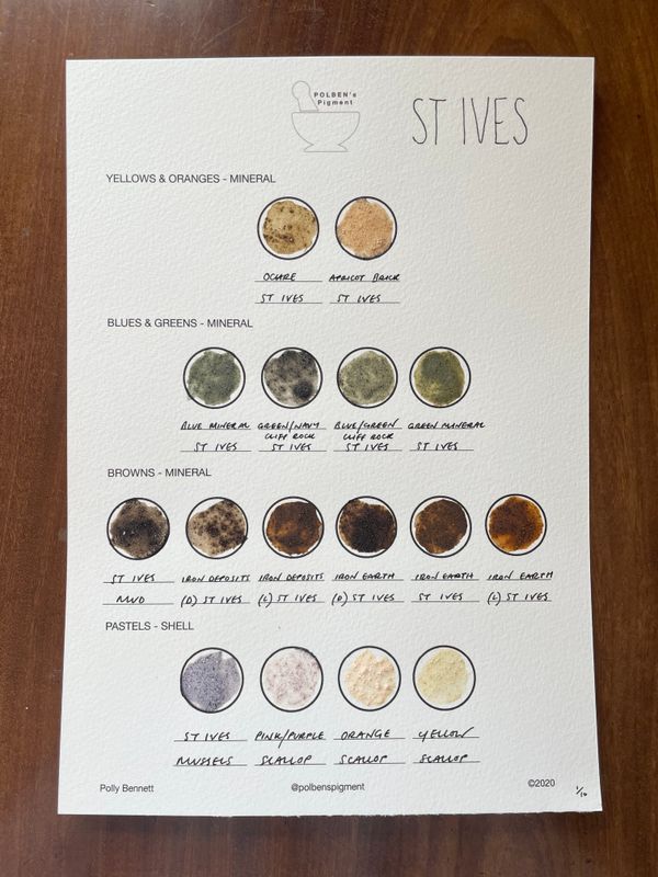 POLBEN's Pigment St Ives Colour Chart