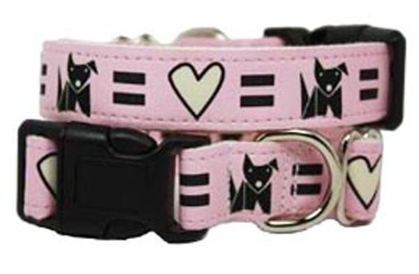 Eco Friendly Bamboo Saving The Earth Series Dog Collars - Love Dog (1&quot; wide Medium - Clearance)
