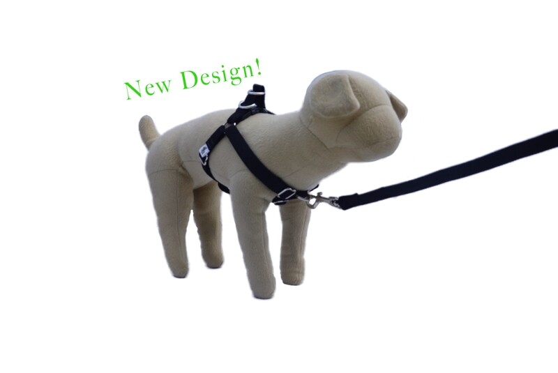 Eco-Friendly Bamboo &#39;Dual Clip&#39; Step-In Dog Harness - Midnight