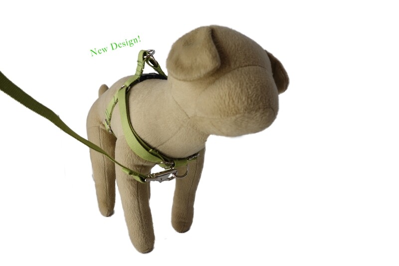 Eco-Friendly Bamboo &#39;Dual Clip&#39; Step-In Dog Harness - Bamboo Zen