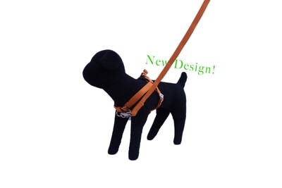 Eco-Friendly Bamboo 'Dual Clip' Step-In Dog Harness - Falling Leaves