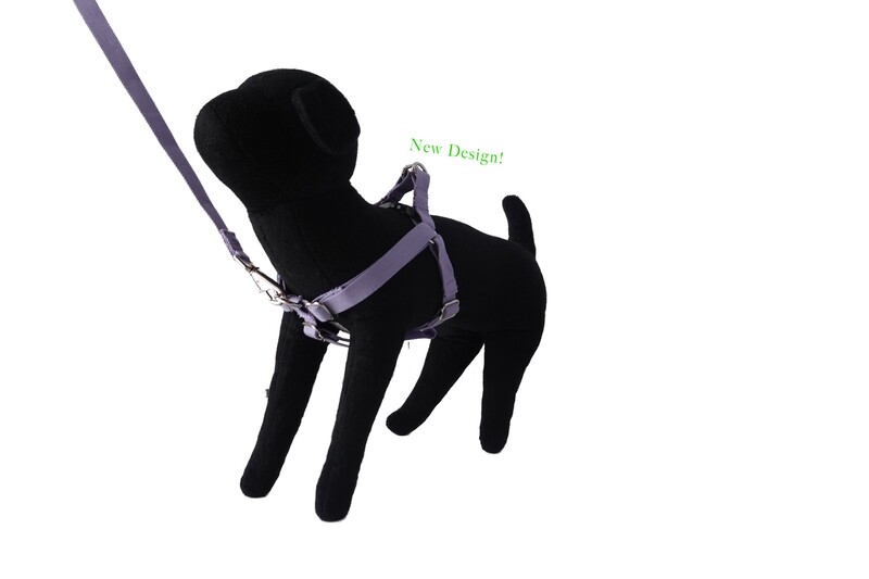Eco-Friendly Bamboo &#39;Dual Clip&#39; Step-In Dog Harness - Spring Lilac