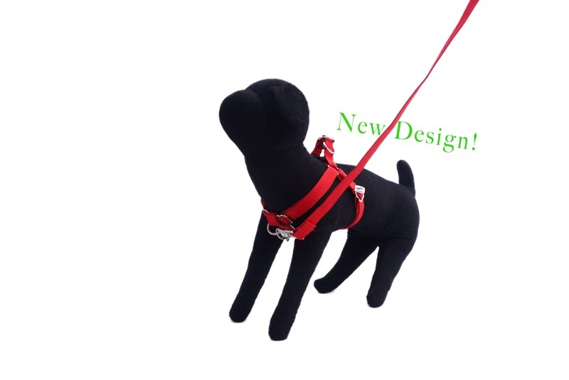 Eco-Friendly Bamboo &#39;Dual Clip&#39; Step-In Dog Harness - Berry