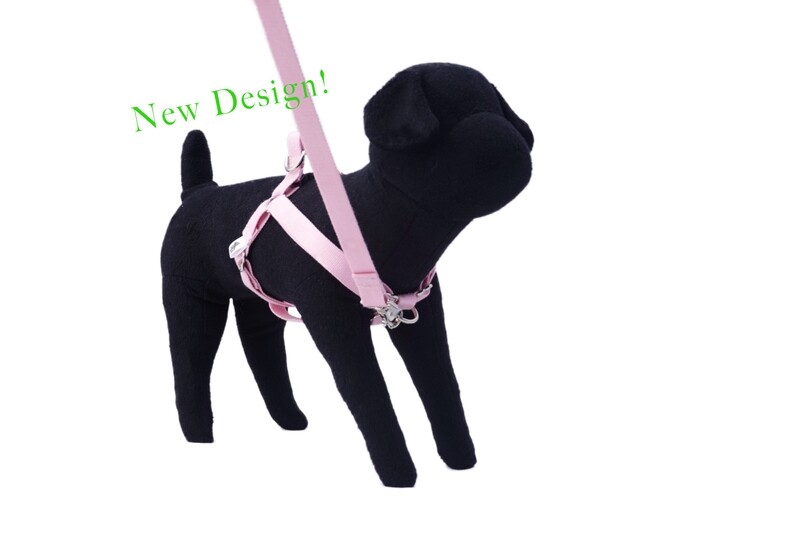 Eco-Friendly Bamboo &#39;Dual Clip&#39; Step-In Dog Harness - Seashell