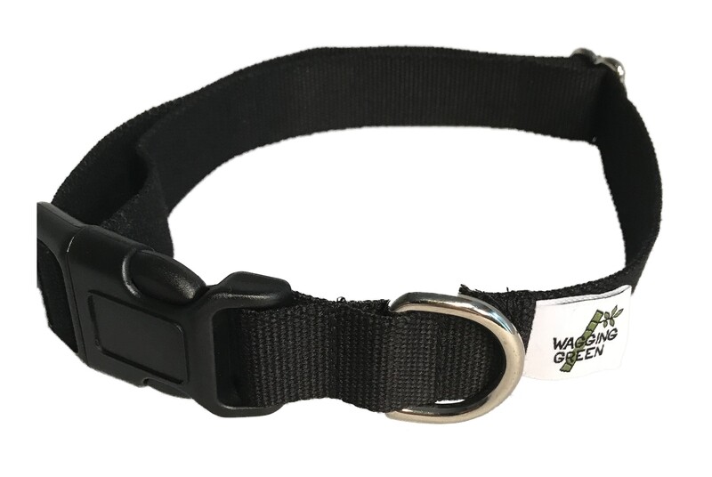 Eco Friendly Bamboo Single Layer Dog Collar - Midnight