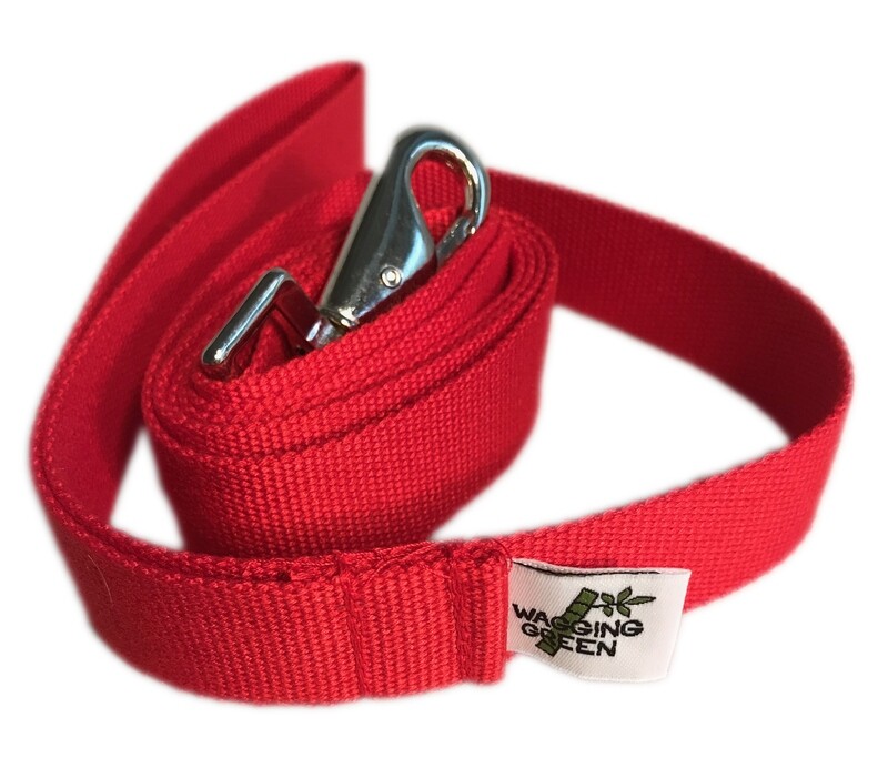 Eco Friendly Bamboo Single Layer Dog Leash - Berry (1&quot; wide CLEARANCE)