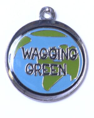 Blank ID Tags for Dog Collars - Wagging Green