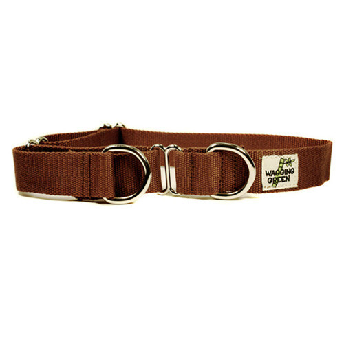 Eco Friendly Bamboo Single Layer Martingale Dog Collar - Tree Bark