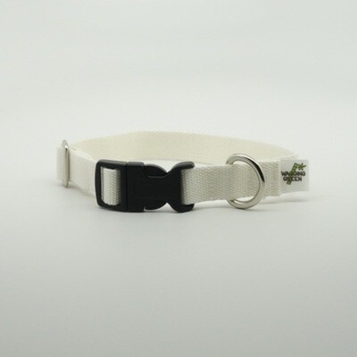 Eco Friendly Bamboo Single Layer Dog Collar - Natural (undyed)