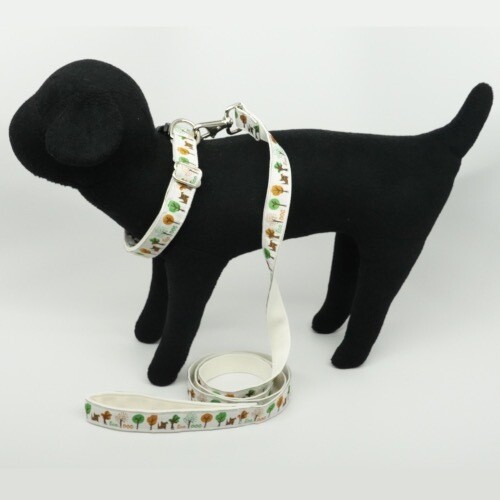 Natural Bamboo Martingale Collar and Leash Set - Eco Dog