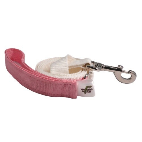 Eco Friendly Bamboo Single Layer Dog Leash - Blossom (pink and natural)