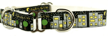 Eco Friendly Bamboo Saving The Earth Series Martingale Collar - Fresh in the City (1&quot; wide Medium - Clearance)