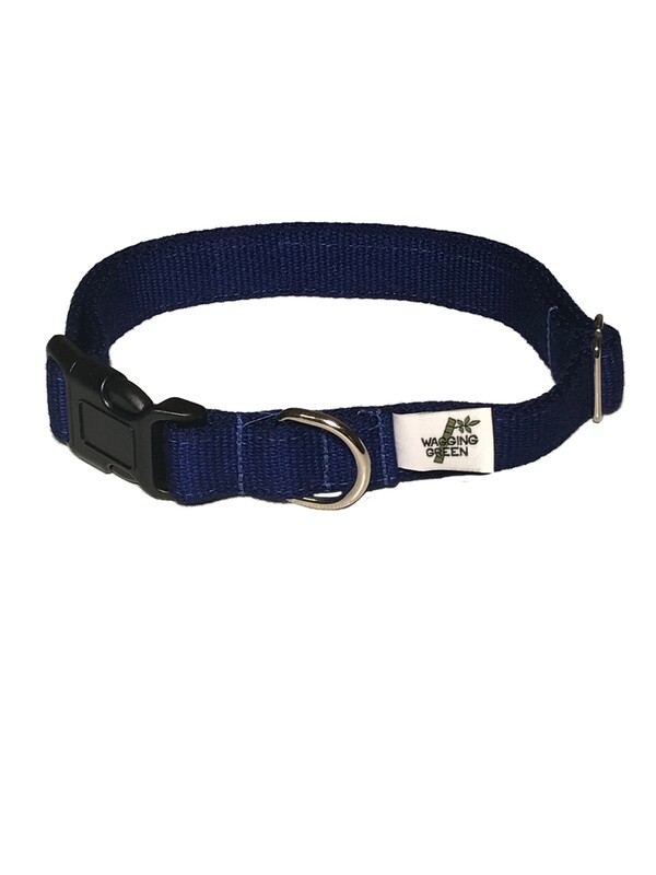 Eco Friendly Bamboo Double Layer Dog Collar - Deep Sea (dark blue)