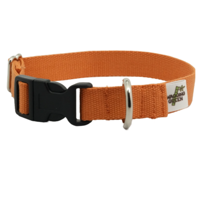 Eco Friendly Bamboo Single Layer Dog Collar - Falling Leaves
