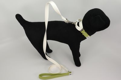 Natural Bamboo Martingale Collar and Leash Set - Zen Garden