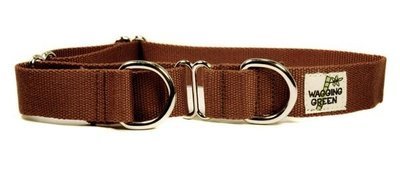 Eco Friendly Bamboo Martingale Dog Collar - Tree Bark