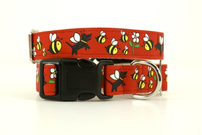 Eco Friendly Bamboo Saving The Earth Series Dog Collars - Honey Bee