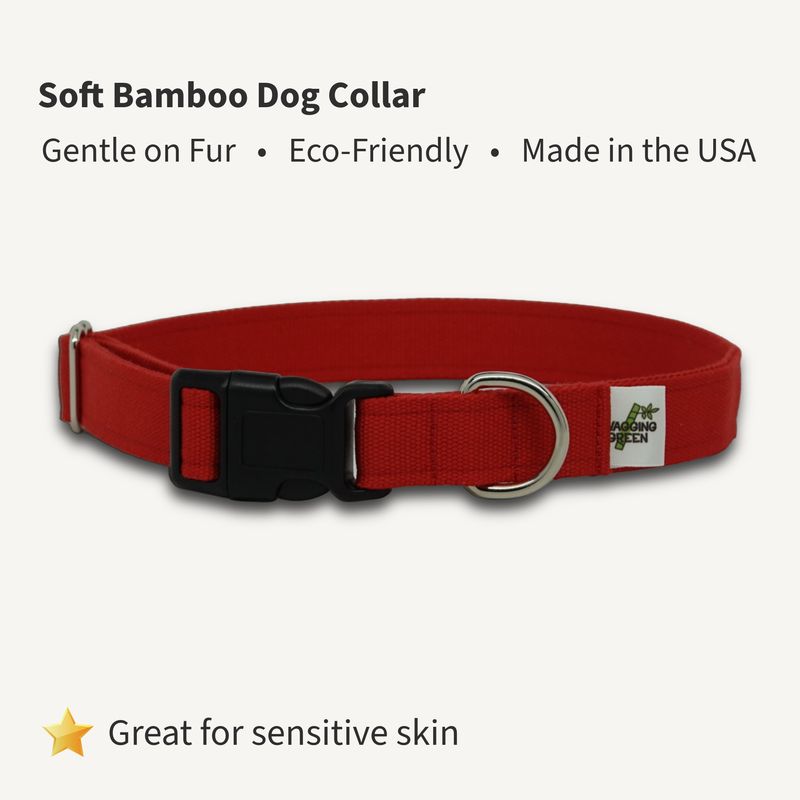 Berry Bamboo Dog Collar | Soft, Adjustable, Eco-Friendly