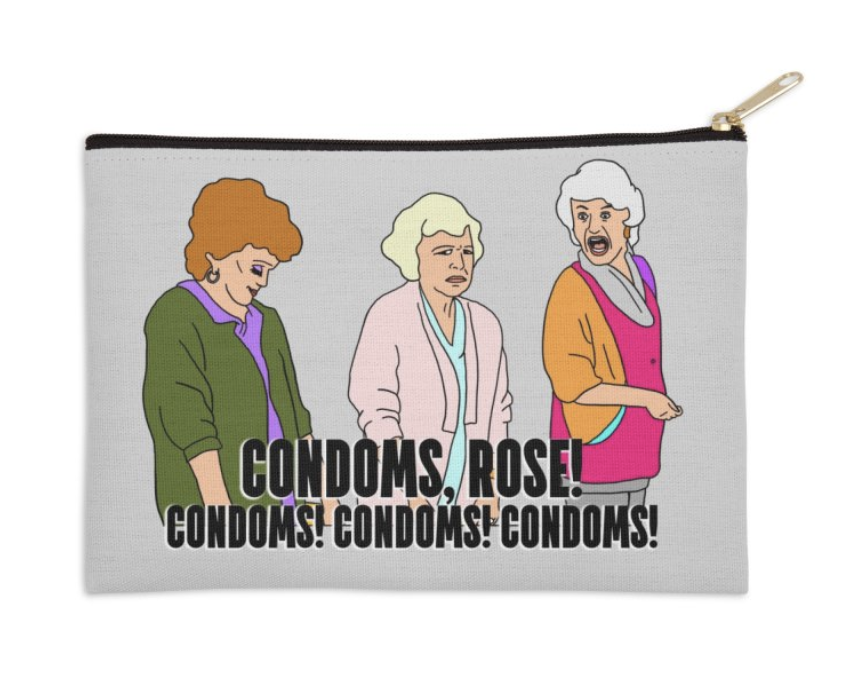 Condoms, Rose - zip pouch