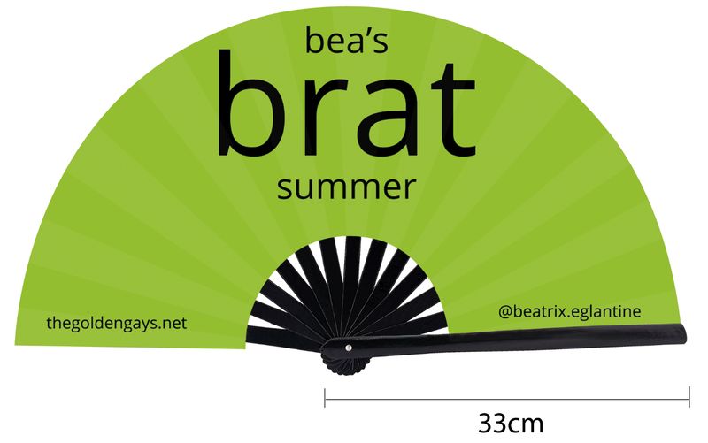 Fan - Clack Fan - Bea Arthur's brat summer clack fan - green