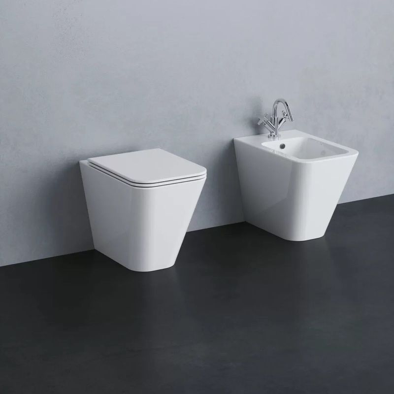 SERIE BUILD IGIENICI FILO PARETE IN CERAMICA - AZZURRA