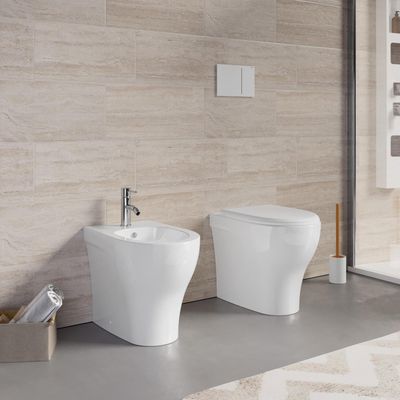 SERIE PRATICA IGIENICI FILO PARETE IN CERAMICA - AZZURRA